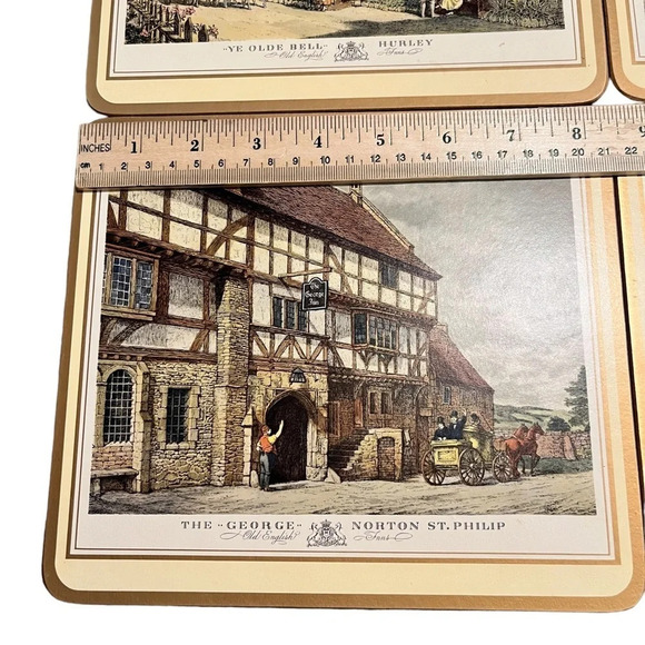 Vintage Pimpernel Place Mats in Box Unused 6 English Pubs - Picture 5 of 13